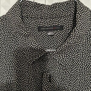 John Varvatos Star U.S.A. Button Down Short Sleeve Shirt - Black